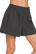 Soft Woven Lined Shorts With Pocket - Zenana