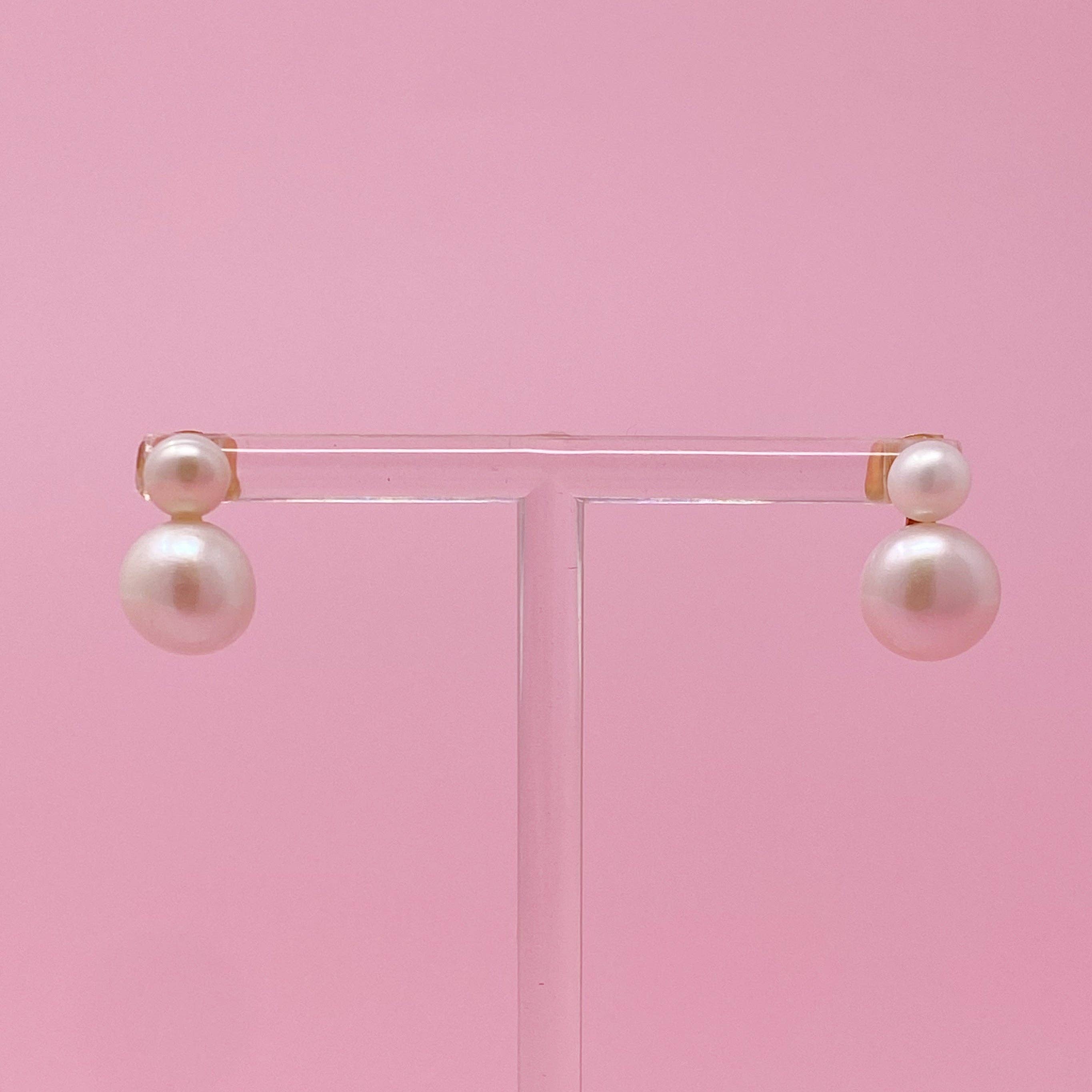 Classic Double Pearl Earrings