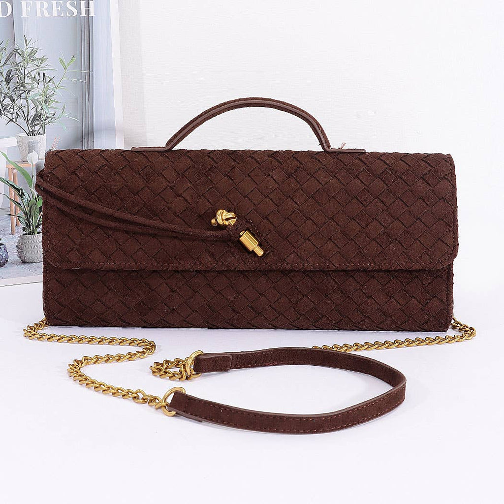 Vegan Suede Braided Bag