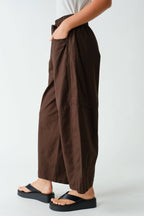Ember Cotton Barrel-Leg Utility Pants
