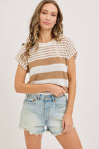 STRIPED SPRING/ SUMMER  KNIT TOP