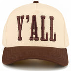 C.C Y'ALL Letter Embroidered Two Tone Trucker Hat