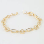 Multi Polished Toggle Link Chain Bracelet