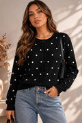 Polka Dot Knit Cardigan