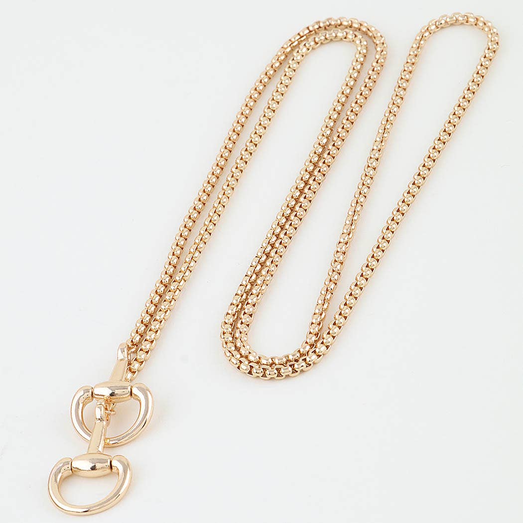 Polished Toggle Loop Box Chain Necklace