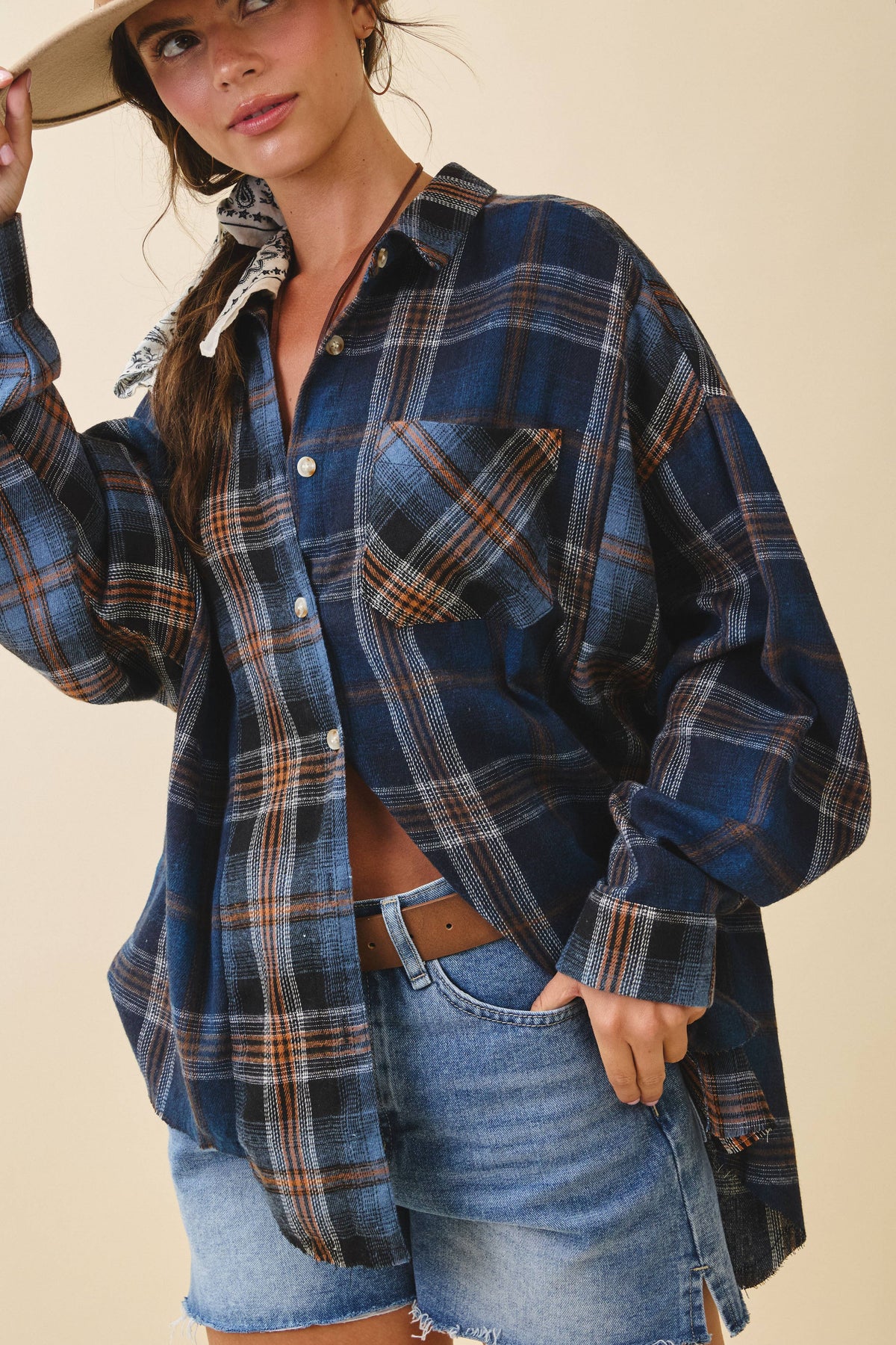 8376EN Kambrie Plaid Flannel Shirt