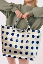 LAS Polka Dot Durable Waterproof PVC Tote Bag