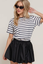100% Cotton Stripe Loose fit Tee