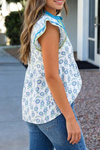 Coastal Daisy Blouse