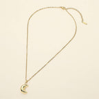 Stainless Steel Crescent Moon Pendant Necklace