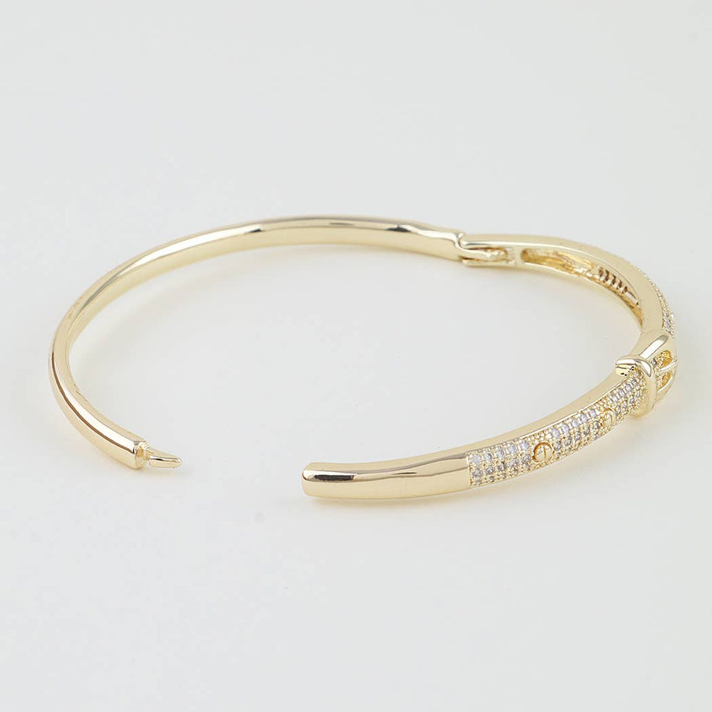 Bejeweled Buckle Belt Cuff Bracelet