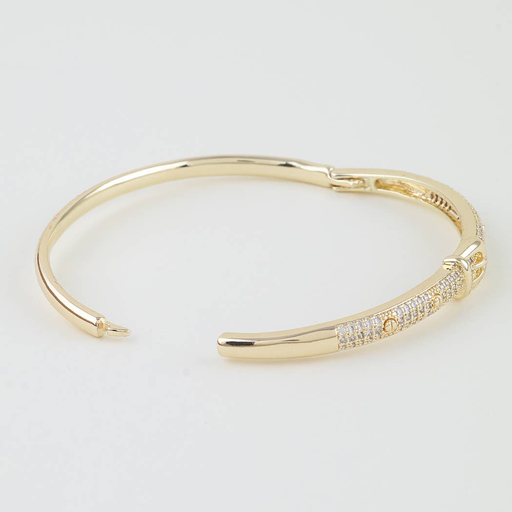 Bejeweled Buckle Belt Cuff Bracelet