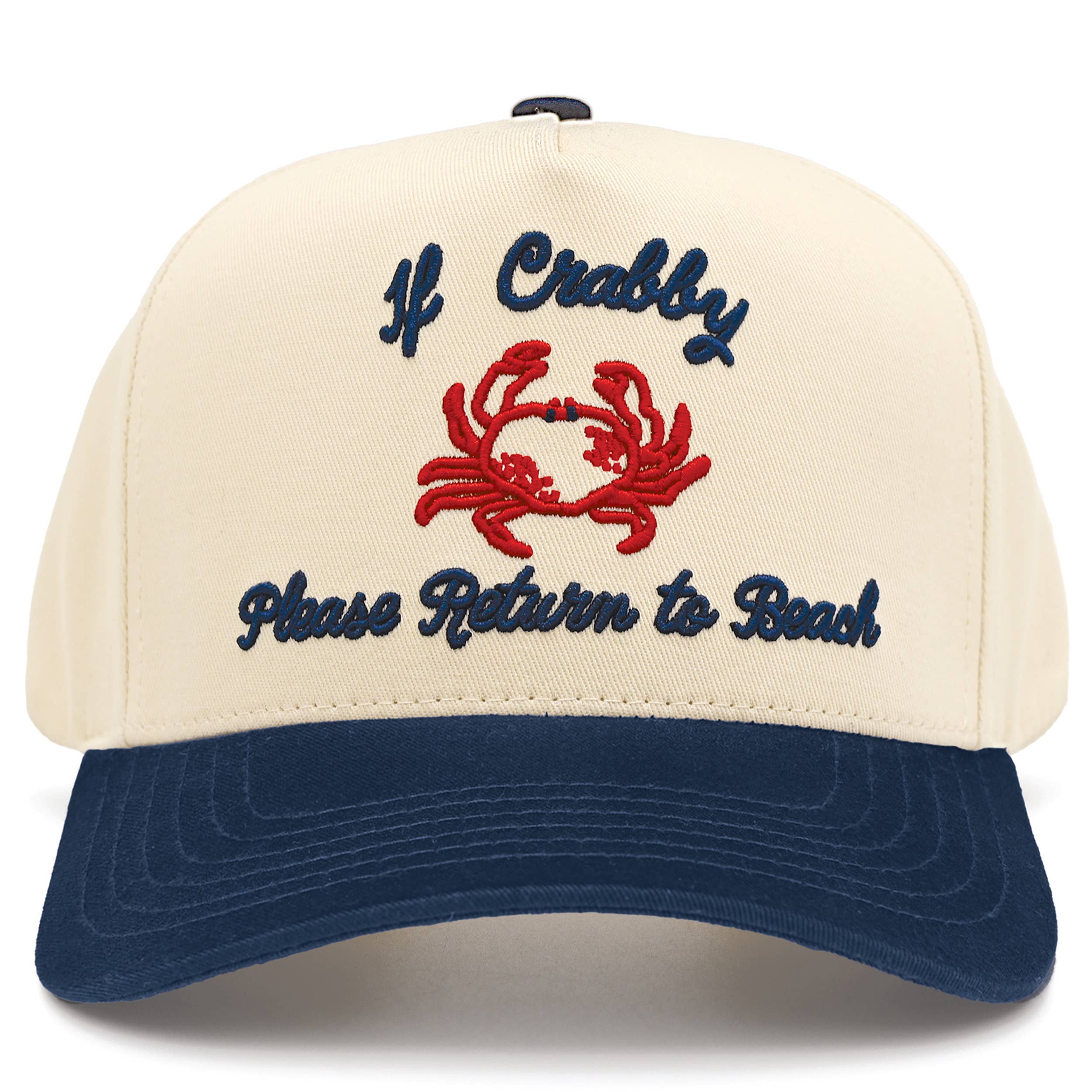 IF CRABBY PLEASE RETURN TO BEACH Two Tone Trucker Hat