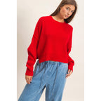 Ribbed Drop Shoulder Sweater