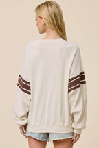 Mallard Ducks Graphic L/S Oversized Lightweight Sweatshirt