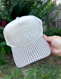 Weekends are for Football Khaki/Brown Checkered Trucker Hat