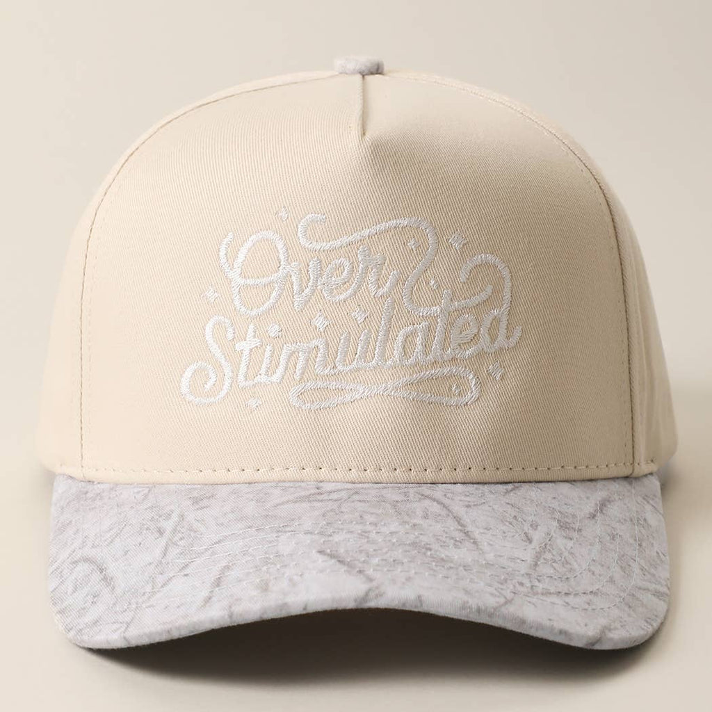 Over Stimulated Embroidered Two-Tone Trucker Hat