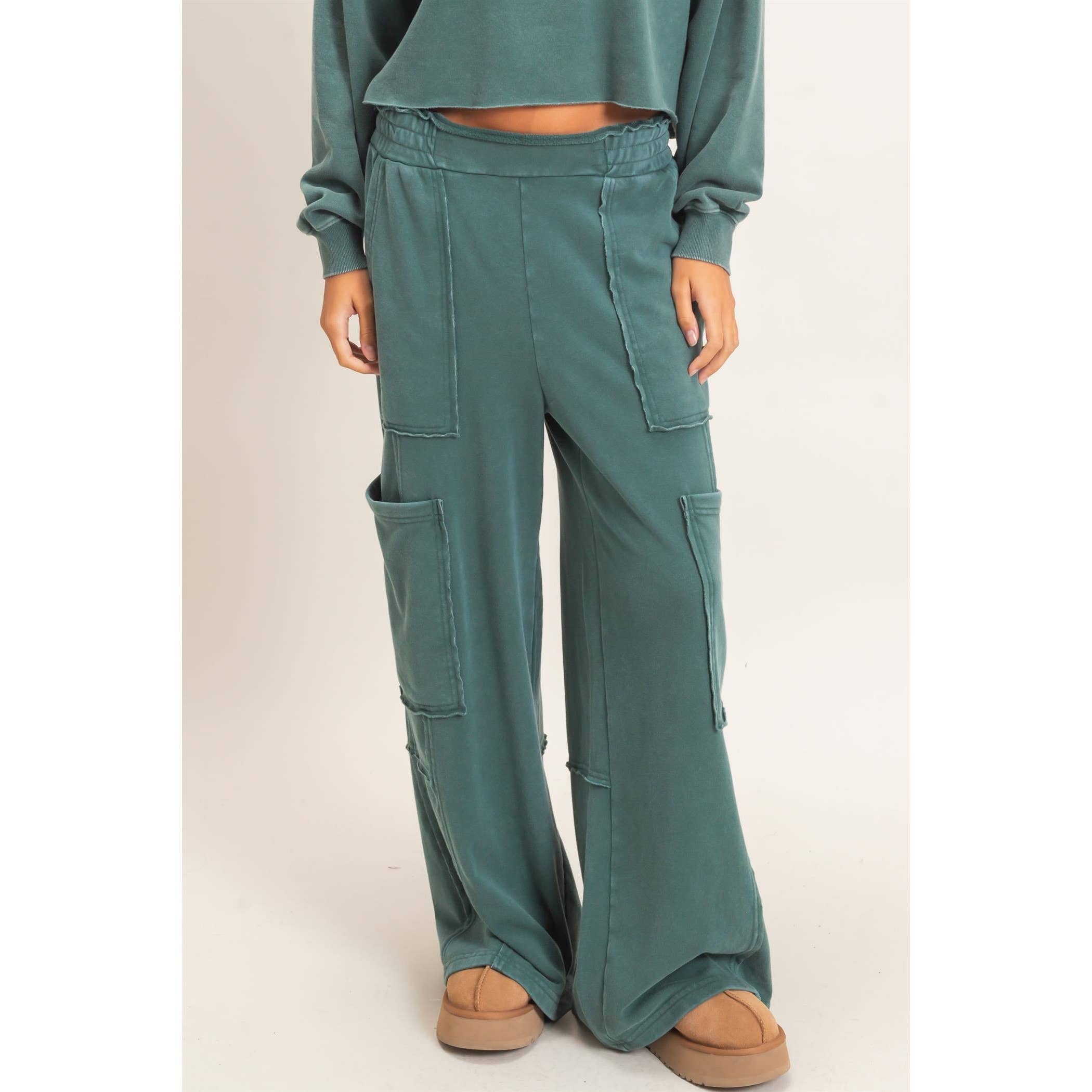 Mineral Wash Cargo Pocket Pants