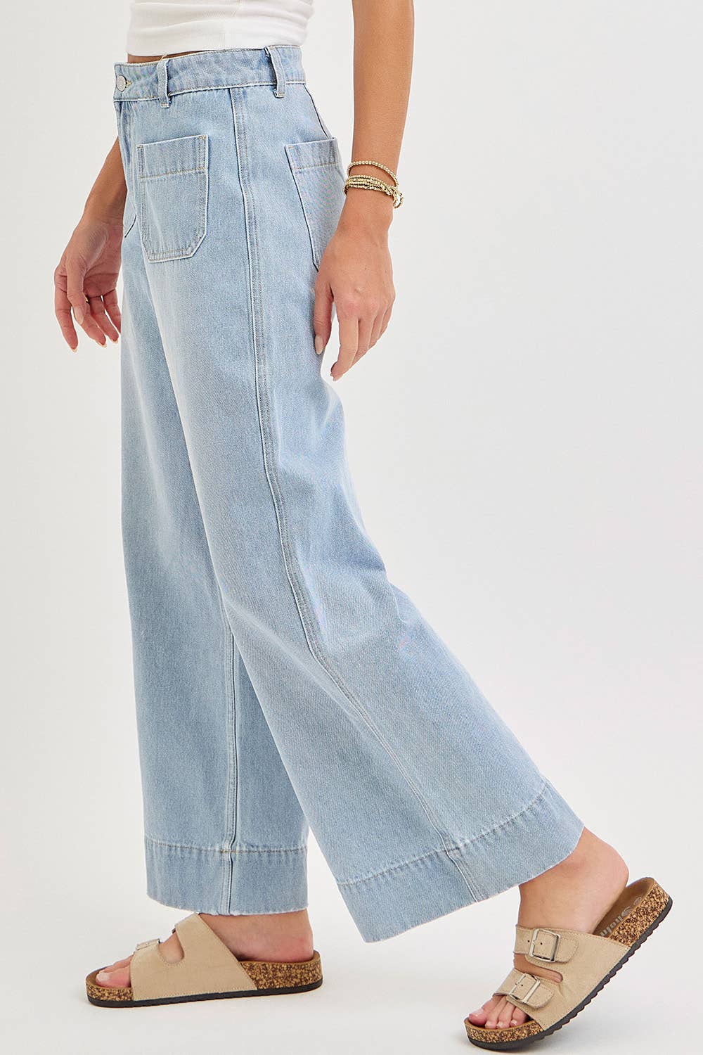 WIDE LEG  DENIM JEANS