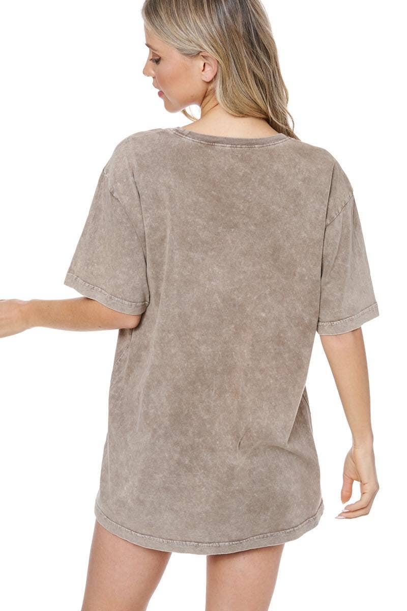 Free Bird America Graphic S/S Washed Boyfriend Fit Tee