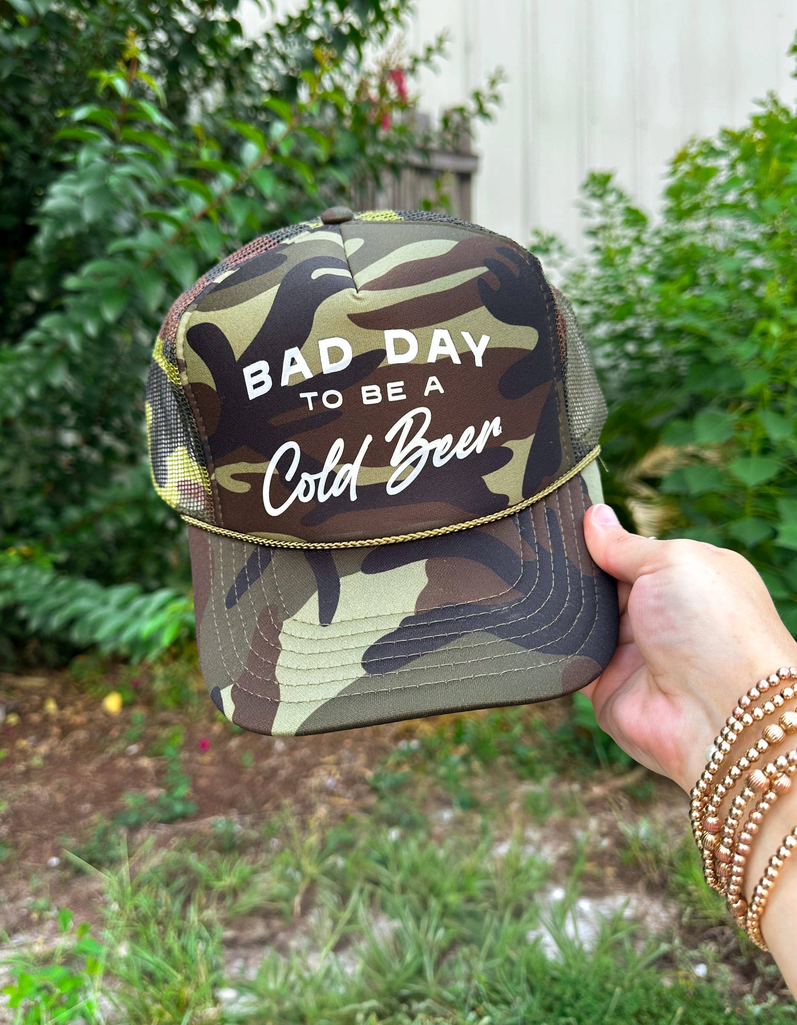 Bad day to be a Cold Beer Full Camo Trucker