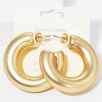 Modern Minimalist Thick Open Hoop Earrings