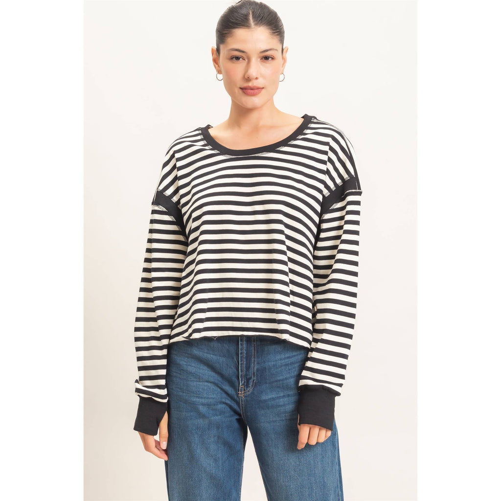 Striped Long Sleeve Top