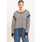 Striped Long Sleeve Top