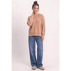 Ribbed Crew Neck Sweater