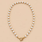 Classic Pearl Beaded Toggle Closure Necklace | 40NK9792