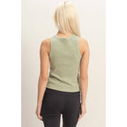 Acid Washed Ribbed Tank Top