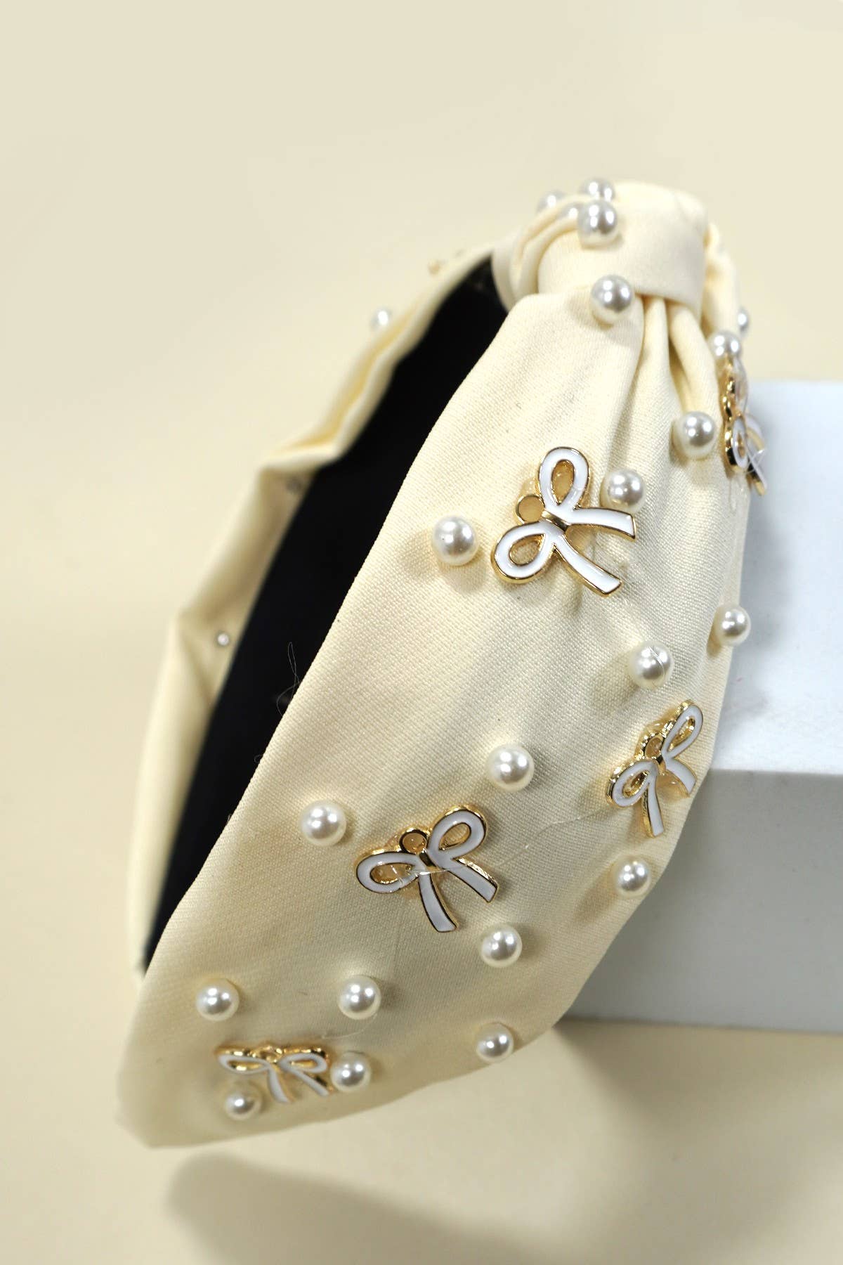 Classy Bow + Pearl Headband
