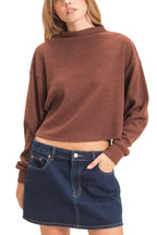 Ribbed Mock Neck Top