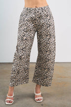 6851-LEOPARD PRINTING WITH RHINESTONE PANTS