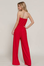 Crinkle Knit Tube Jumpsuit