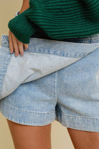 Concert Denim Wrap Skort
