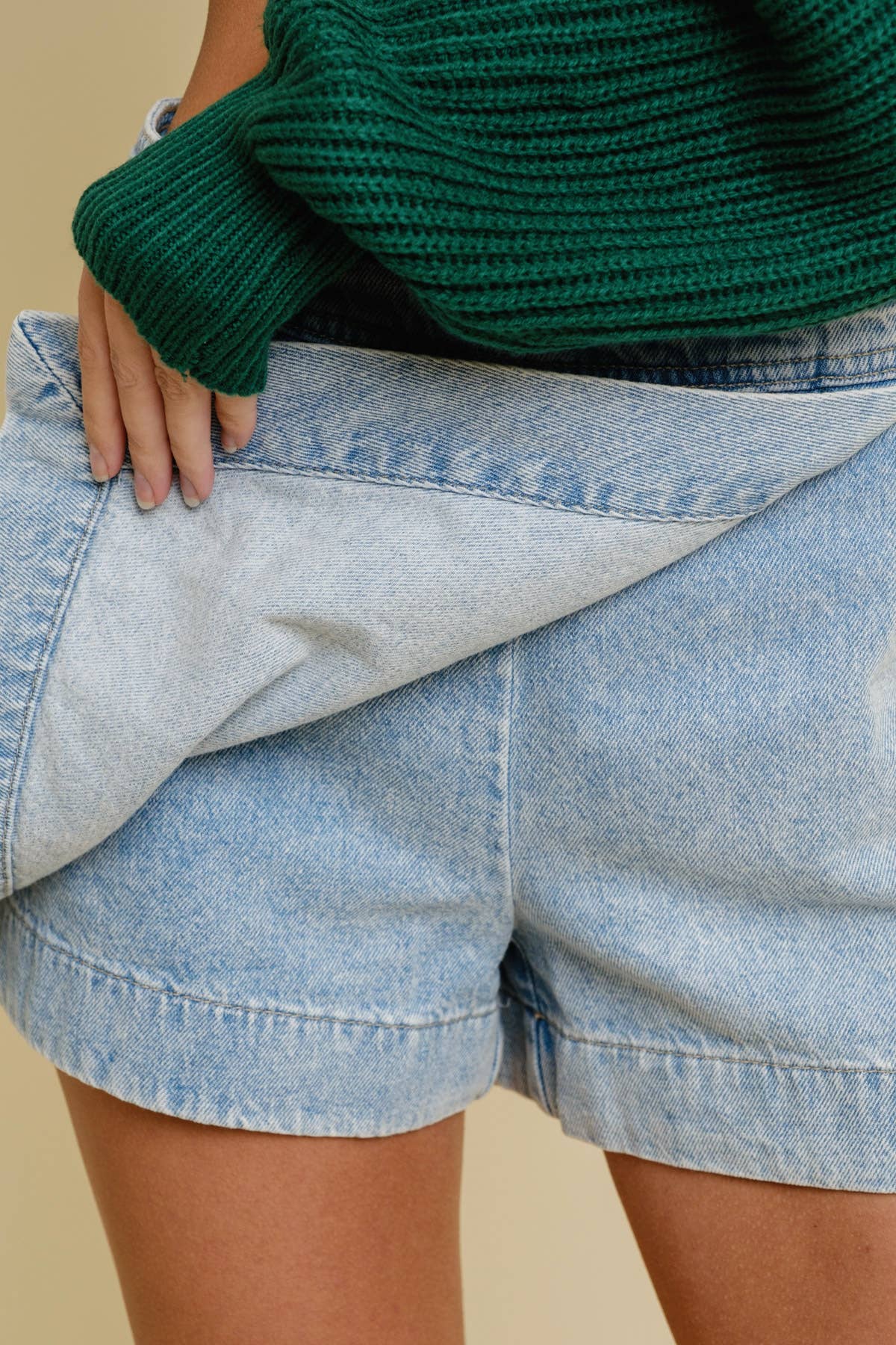 Concert Denim Wrap Skort