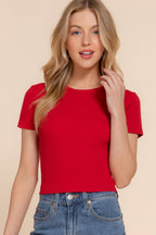 ...Cotton Jersey Baby Rib Tee