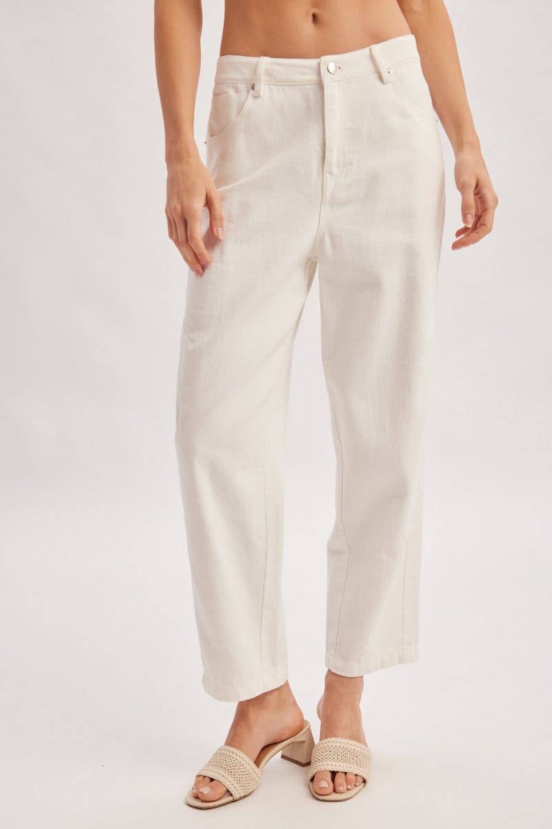 Mid Rise Barrel Jeans