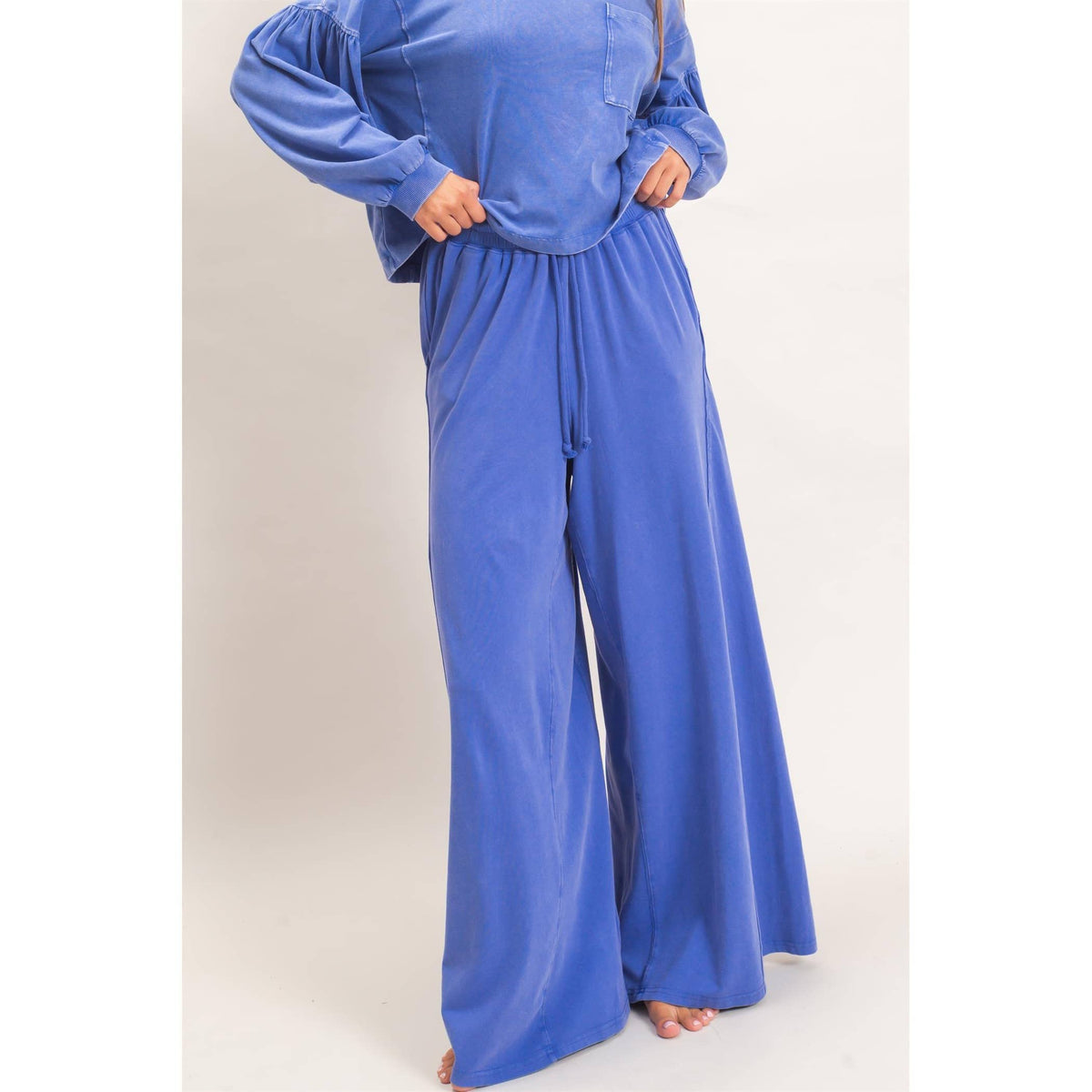 Wide Leg Mineral Wash Pants
