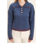 Cable Knit Collar Sweater