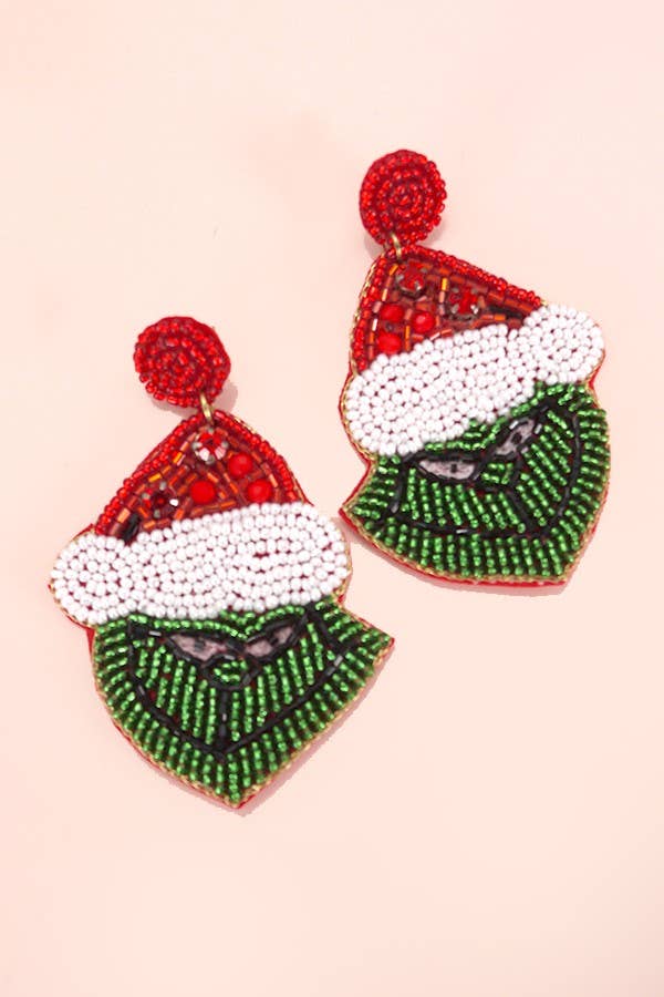 HOLIDAY GRINCH EARRINGS