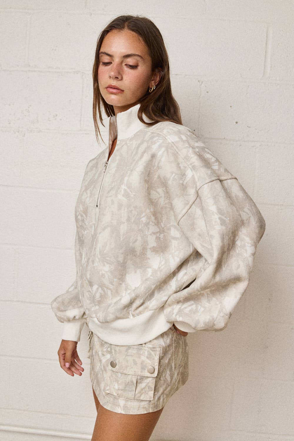 Light Camo Quarter Zip