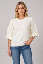 The Sweet Ruffle Sleeve Sweater
