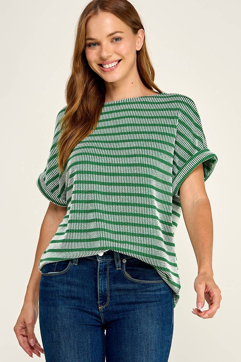 Stripe Rib Top