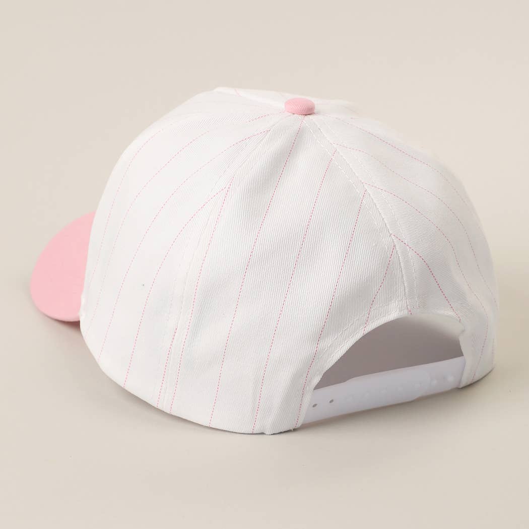 Lobster Embroidered Patch Seersucker Brim Trucker Hat