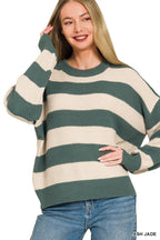 Striped Drop Shoulder Sweater