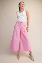 Crop High-Rise Wide-Leg Pants
