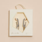18k Gold Dipped Linked CZ Dangling Earrings | CZ Dangling Earrings