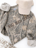 Make Heaven Crowded Embroidered Camo Sweatshirt